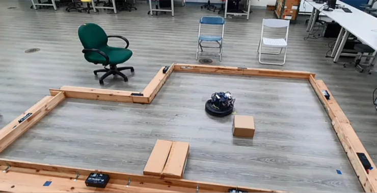 When detecting an obstacle, the robot vacuum can automatically adjust its angular speed and reduce its line speed to avoid the collision. The robot vacuum is designed by Kai-Tai Song, a professor in the Department of Electrical and Computer Engineering at National Chiao Tung University and his team.